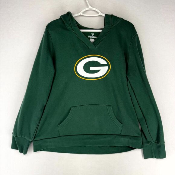 Fanatics Green Bay Packers V-neck Sweatshirt Womens Size XL - Picture 1 of 9